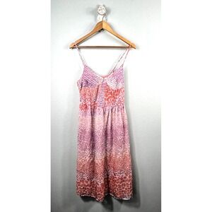 Isabel Lu Woman's Floral Print Dress Size S 100% Silk Lined‎